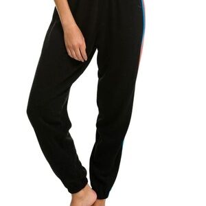 Aviator Nation Black / Neon Striped Sweatpants